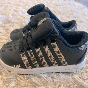 K-Swiss Black /Leopard Toddler Girl Sneaker size 7